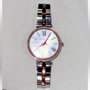 Michael Kors Silver and Rose Gold Women's Watch